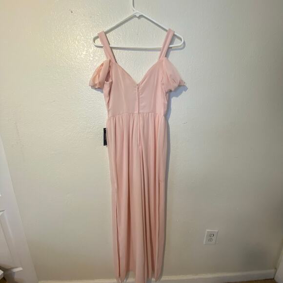 Venus Light Pastel Pink Formal Jumpsuit Side Slits Size 4 NWT - Picture 5 of 10
